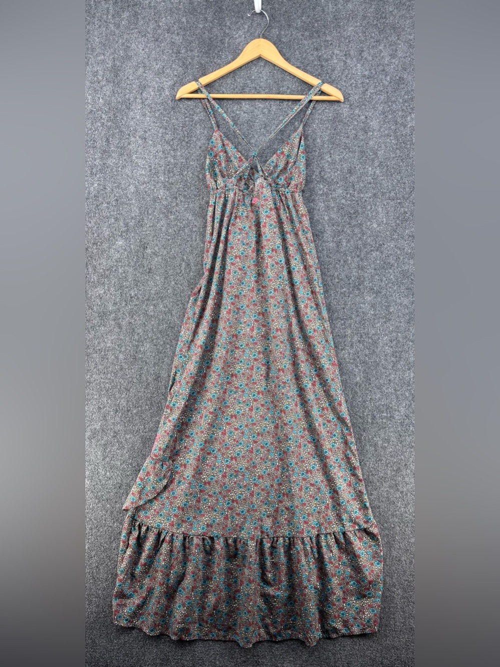 Billabong Boho Indie Feminine Floral Hi Low Maxi Dress Women’s M Resortwear - Picture 3 of 14